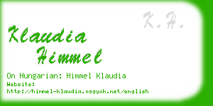 klaudia himmel business card